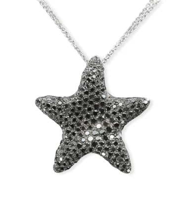 COLLIER A STELLA CON DIAMANTI NERI