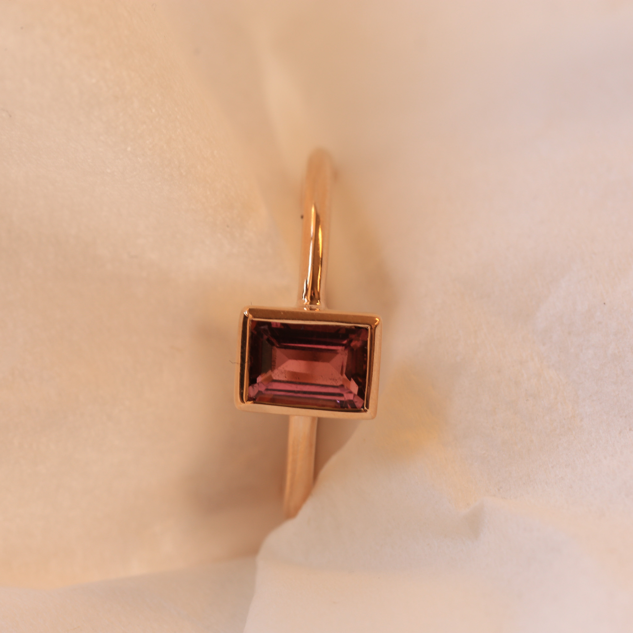ANELLO IN ORO ROSA CON TORMALINA - immagine 3